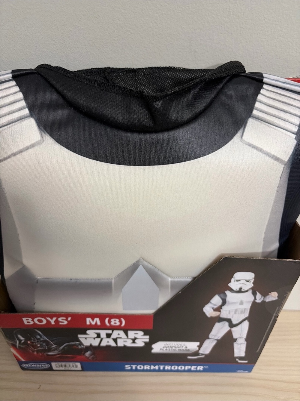 Star Wars New!Stormtrooper Boys' Costume - White & Black size 8 - Picture 2 of 6